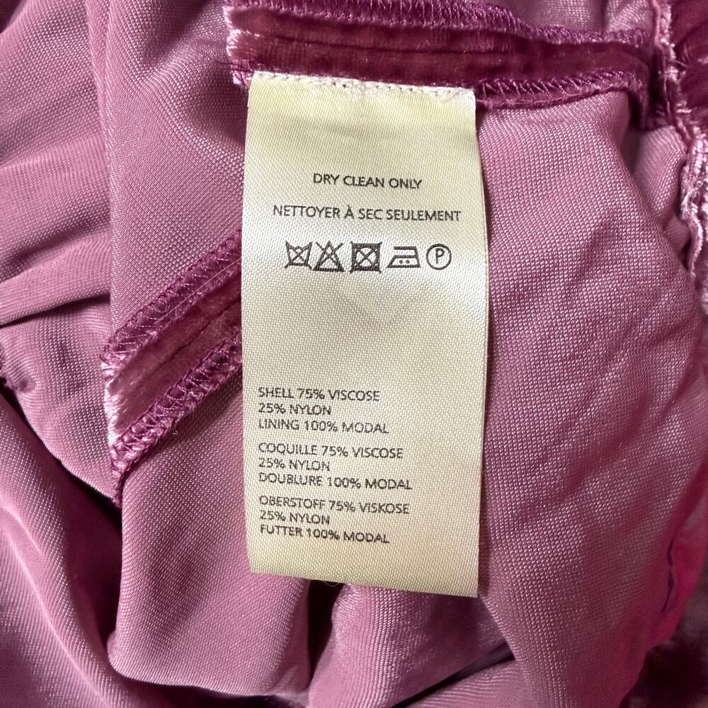 Anthropologie Somerset Velvet Maxi Dress XS Mauve Rose Pink Smocked Boho NWT - Picture 7 of 8